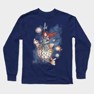 Pufferfish, Medieval Knight, Hopeful Mermaid Long Sleeve T-Shirt